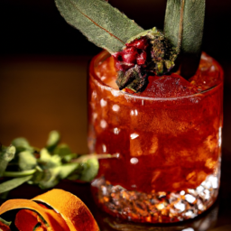 A picture of the cocktail that has been created