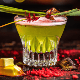 A picture of the cocktail that has been created