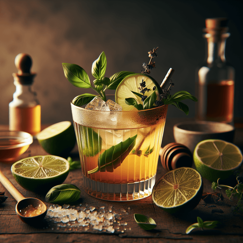 A picture of the cocktail that has been created