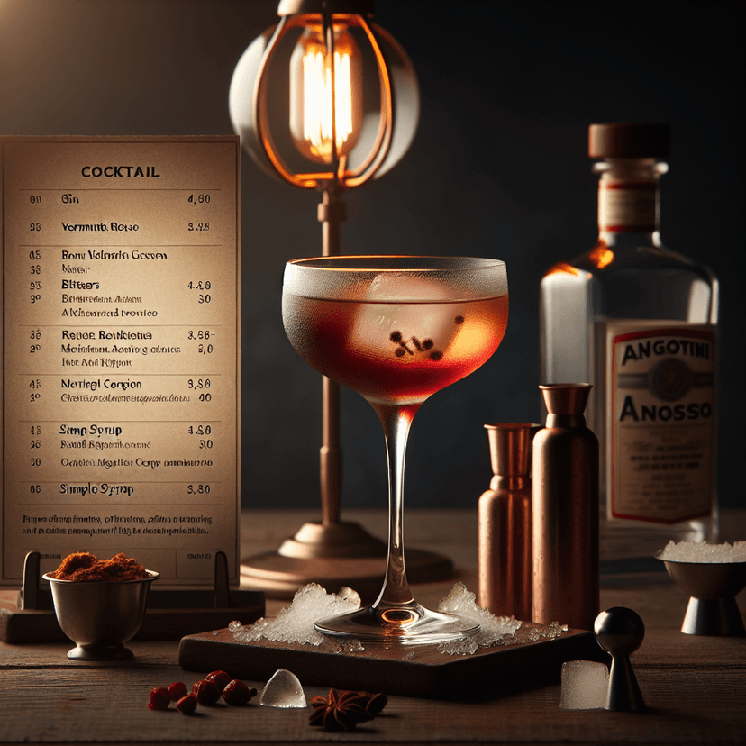 A picture of the cocktail that has been created